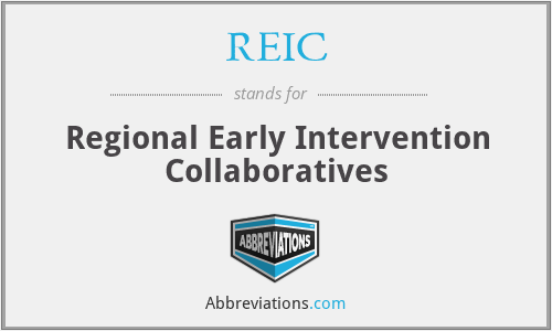 REIC - Regional Early Intervention Collaboratives