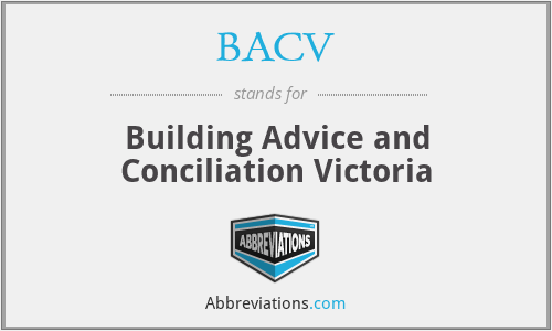 BACV - Building Advice and Conciliation Victoria