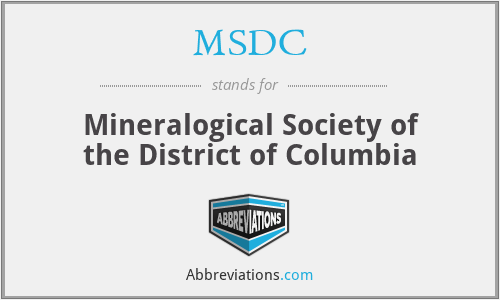 MSDC - Mineralogical Society of the District of Columbia