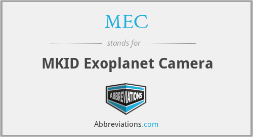 MEC - MKID Exoplanet Camera