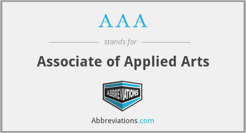 AAA - Associate of Applied Arts