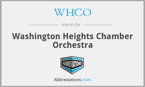 WHCO - Washington Heights Chamber Orchestra