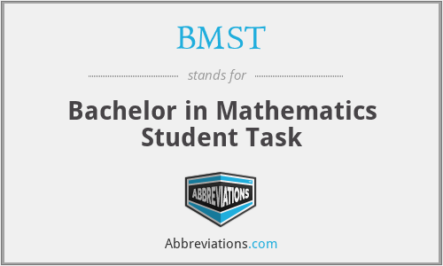 BMST - Bachelor in Mathematics Student Task