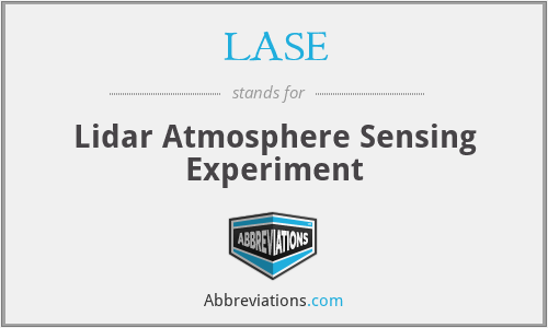 LASE - Lidar Atmosphere Sensing Experiment