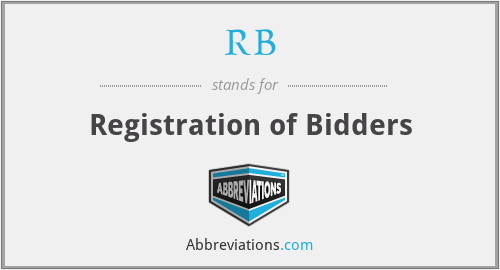 RB - Registration of Bidders