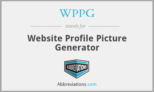 WPPG - Website Profile Picture Generator