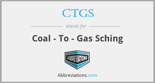CTGS - Coal - To - Gas Sching