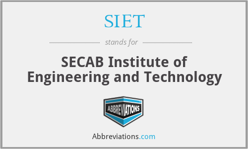 SIET - SECAB Institute of Engineering and Technology