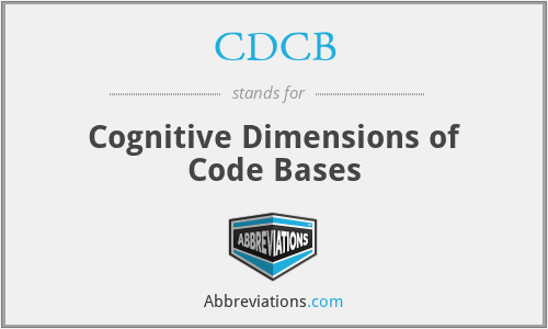 CDCB - Cognitive Dimensions of Code Bases