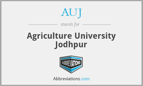 AUJ - Agriculture University Jodhpur