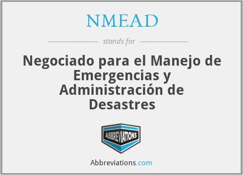 NMEAD - Negociado para el Manejo de Emergencias y Administración de Desastres