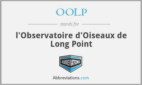 OOLP - l'Observatoire d'Oiseaux de Long Point