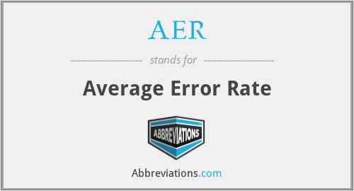 AER - Average Error Rate