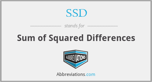 SSD - Sum of Squared Differences