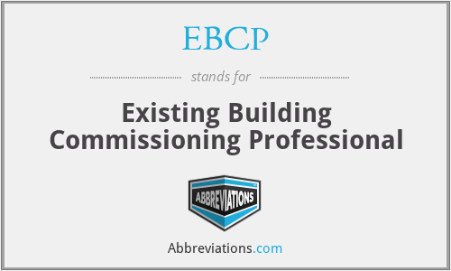 EBCP - Existing Building Commissioning Professional