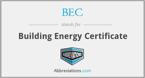 BEC - Building Energy Certificate