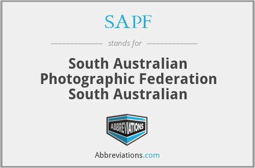 SAPF - South Australian Photographic Federation South Australian