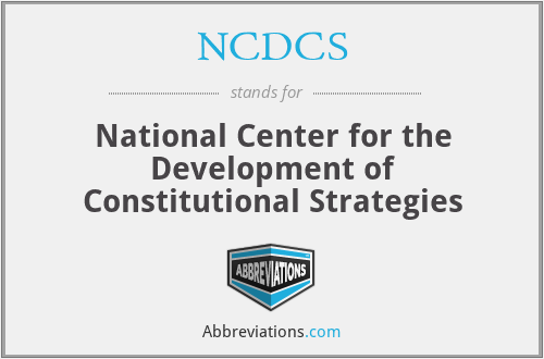 NCDCS - National Center for the Development of Constitutional Strategies