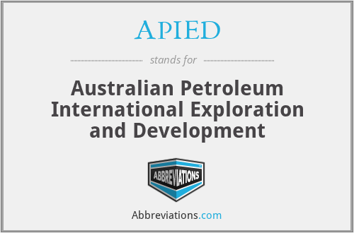 APIED - Australian Petroleum International Exploration and Development
