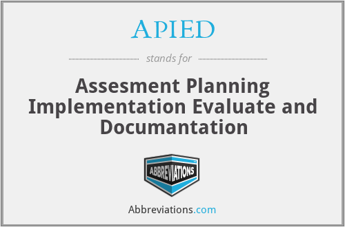 APIED - Assesment Planning Implementation Evaluate and Documantation