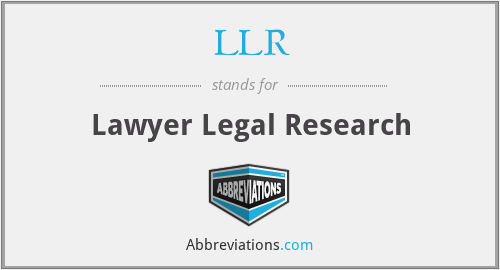 LLR - Lawyer Legal Research