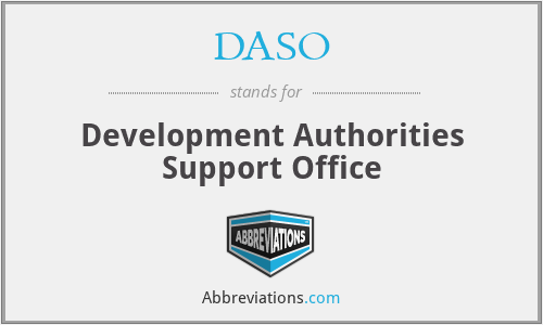 DASO - Development Authorities Support Office