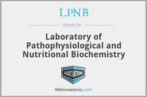 LPNB - Laboratory of Pathophysiological and Nutritional Biochemistry