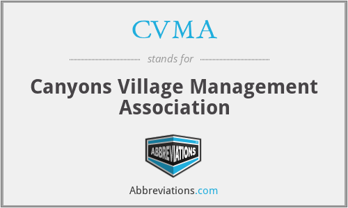 CVMA - Canyons Village Management Association