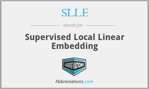 SLLE - Supervised Local Linear Embedding