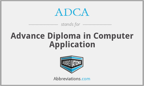 ADCA - Advance Diploma in Computer Application