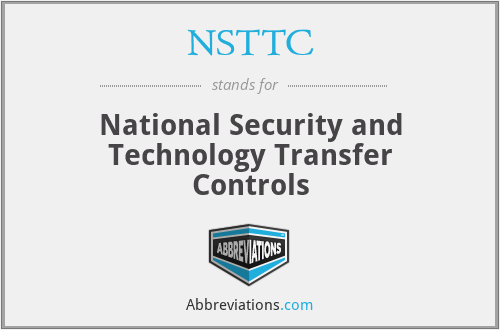 NSTTC - National Security and Technology Transfer Controls
