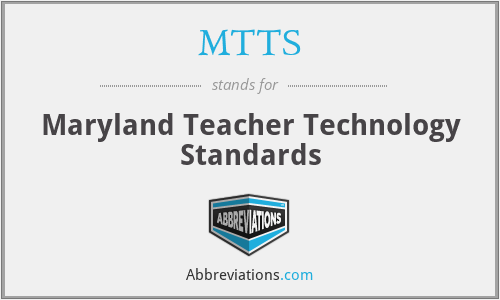 MTTS - Maryland Teacher Technology Standards