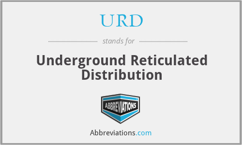 URD - Underground Reticulated Distribution