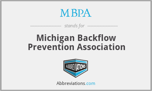 MBPA - Michigan Backflow Prevention Association