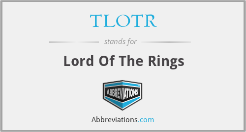 TLOTR - Lord Of The Rings
