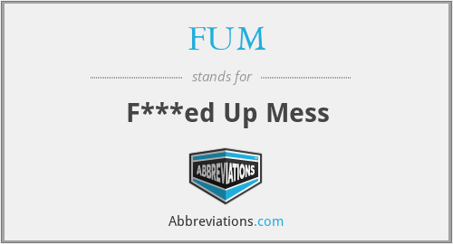 FUM - F***ed Up Mess