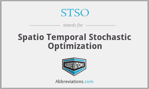 STSO - Spatio Temporal Stochastic Optimization