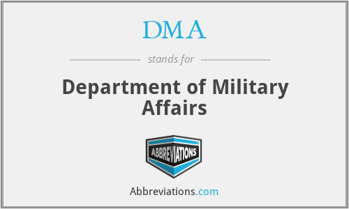 DMA - Department of Military Affairs