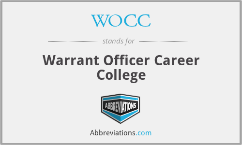 WOCC - Warrant Officer Career College