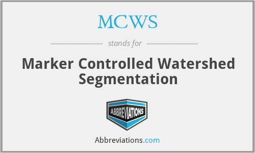 MCWS - Marker Controlled Watershed Segmentation