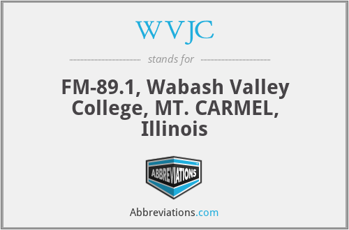 WVJC - FM-89.1, Wabash Valley College, MT. CARMEL, Illinois