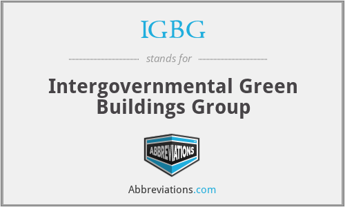 IGBG - Intergovernmental Green Buildings Group
