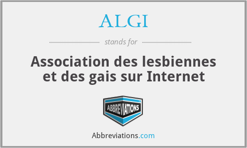 ALGI - Association des lesbiennes et des gais sur Internet