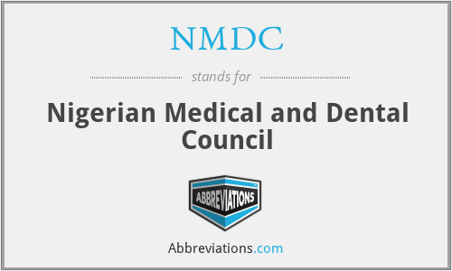 NMDC - Nigerian Medical and Dental Council