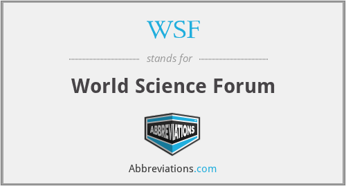 WSF - World Science Forum