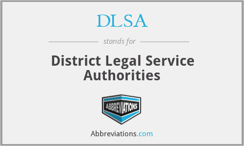 DLSA - District Legal Service Authorities