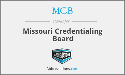 MCB - Missouri Credentialing Board
