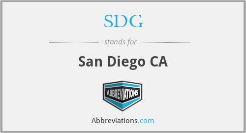 SDG - San Diego CA