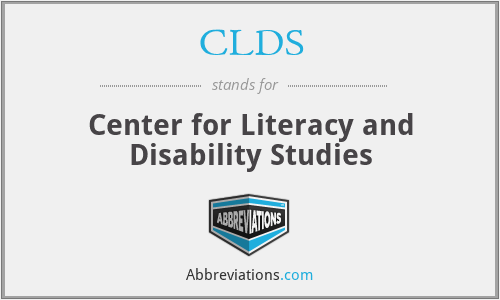 CLDS - Center for Literacy and Disability Studies