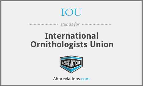IOU - International Ornithologists Union